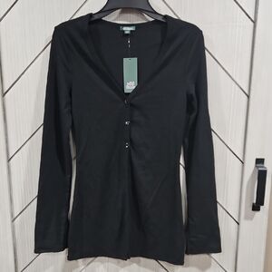 Wild Fable Black Long Sleeve Top